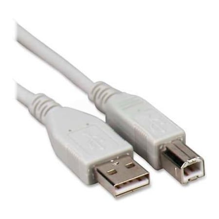 Compucessory 11150 USB 2.0 A/B Device Cable, 6'L, Gray